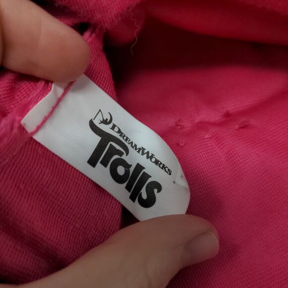 Dreamworks Trolls Girl's Poppy Christmas Cap Hat Pink Vegan Fur Pom Pom - Picture 7 of 9